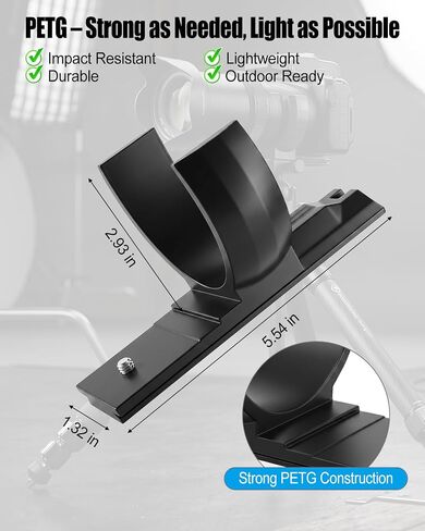 Quick Release Base Plate Fits for Nikon P1000 P1100 | Compatible with Arca-Swiss, Extended Lens Balance Plate, Protective Half-Wrap Design for Balance & Stability in Kuwait