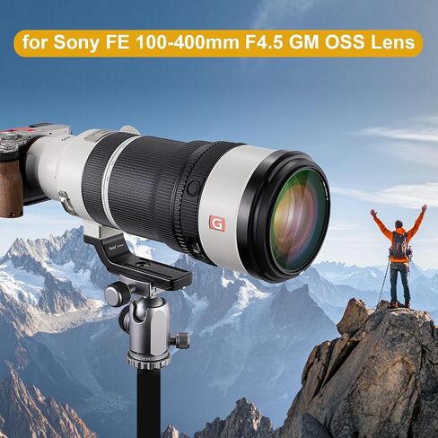 Haoge Lens Collar Replacement Foot for Sony FE 100-400mm F4.5 GM OSS Lens Built-in Arca Type Quick Release Base Support Plate LF-S140 in Kuwait