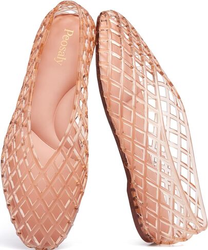 Flats for Women Comfortable Slip On Pointed Toe Womens Jelly Shoes | Women’s closed-toe jelly flats for everyday wear, with easy slip-on comfort for shopping, travel, and casual outfits in Kuwait