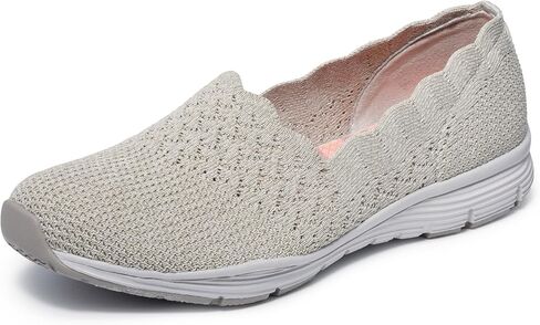 حذاء Skechers للسيدات - Stat - ياقة صدفية، سهل الارتداء مصنوع من نسيج Skech-Knit - مقاس كلاسيكي in Kuwait