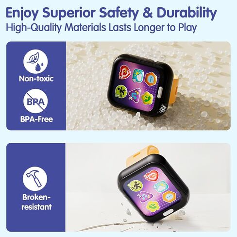 HOLA Toys for 1 Year Old Boys & Girls, 7 Functions Baby Musical Toy Watch, Learning & Travel Baby Toys 6-12-18 Months, Birthday Gift for Boys & Girls Christmas Stocking Stuffers in Kuwait