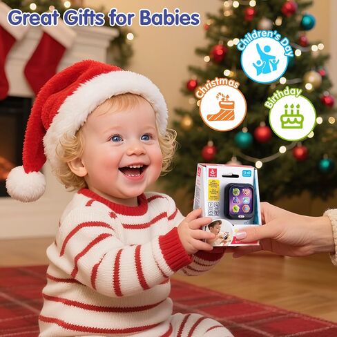 HOLA Toys for 1 Year Old Boys & Girls, 7 Functions Baby Musical Toy Watch, Learning & Travel Baby Toys 6-12-18 Months, Birthday Gift for Boys & Girls Christmas Stocking Stuffers in Kuwait