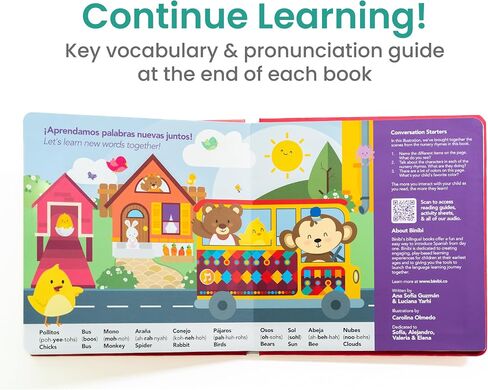 Binibi Los Pollitos Dicen Bilingual Spanish Sound Book Toddlers 1-3 | Libros en Español para Niños. Interactive nursery rhyme sound book with real songs, sturdy board pages, ages 1-3. in Kuwait