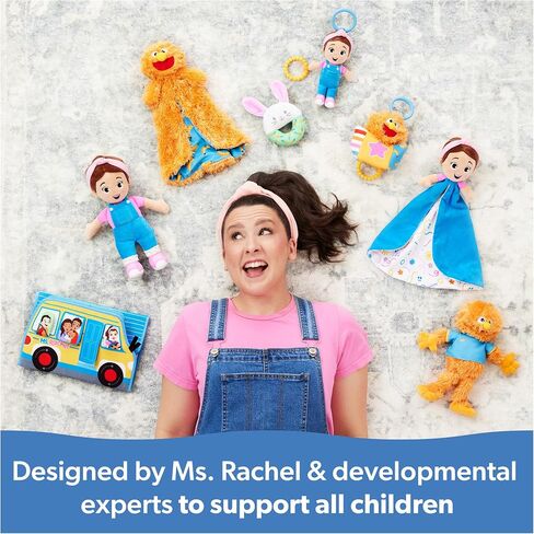 Ms. Rachel Sensory Learning Farm, Soft Foldable Baby Book with Plush Cow | 8 Animal Scenes with Crinkle Flaps, Develops Fine Motor Skills, Infant Toys for Babies Ages 3 Months to 18 Months in Kuwait