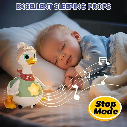 HOLA Baby Toys 6-12 Months Musical Dancing Duck Toy Set with Mama and Babys Tummy Time Toys, Crawling and Interaction Modes 1 Year Old Girl Boy Baby Stocking Stuffers in Kuwait