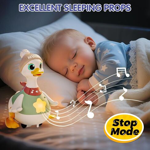 HOLA Baby Toys 6-12 Months Musical Dancing Duck Toy Set with Mama and Babys Tummy Time Toys, Crawling and Interaction Modes 1 Year Old Girl Boy Baby Stocking Stuffers in Saudi Arabia