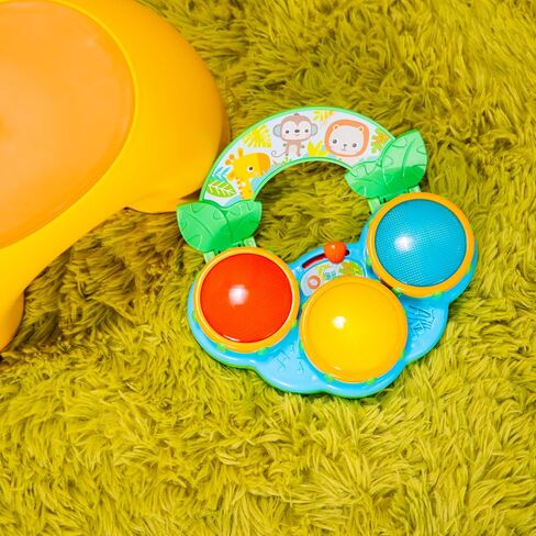 Bright Starts Safari Beats Musical Drum Toy with Lights, Ages 3 Months +, Multi in Kuwait