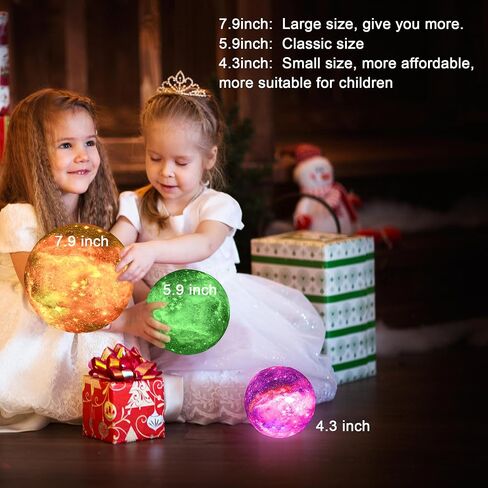5.9 inch Galaxy Moon Lamp Remote & Touch Control 16 Colors LED Night Light Rechargeable Globe Light as Gifts Decor for Boys/Girls/Kids/Women in Kuwait