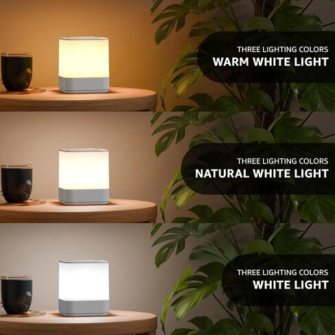 uuffoo 2 Pack Rechargeable Small Night Light Touch Dimmable Cordless Lamp | 3-Mode Lighting | 4000mAH Battery Operated | USB Changing | Portable Table Lamp for Bedside Bedroom Travel in Kuwait
