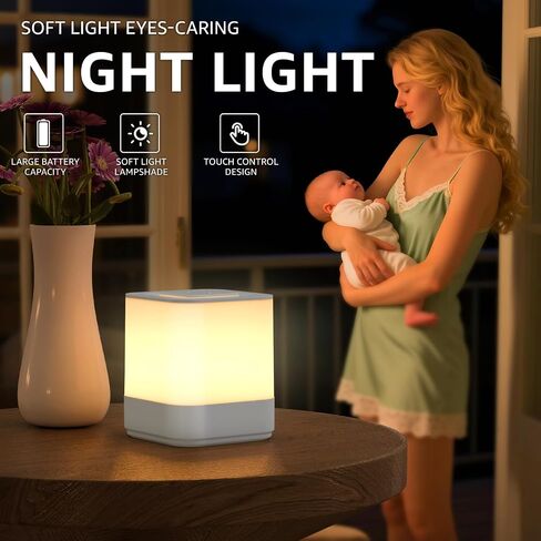 uuffoo 2 Pack Rechargeable Small Night Light Touch Dimmable Cordless Lamp | 3-Mode Lighting | 4000mAH Battery Operated | USB Changing | Portable Table Lamp for Bedside Bedroom Travel in Kuwait