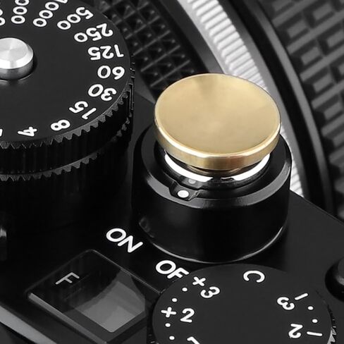 Haoge 12mm Copper Shutter Release Button for Fujifilm X-E5 GFX100RF XT5 XT50 X100V X100VI X-Pro3 Nikon Zf DF and Leica D-LUX 8 q3 M10 M-11 Sony RX1R III Concave Surfacel,New Version: Diameter 12mm in Kuwait