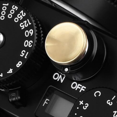 Haoge 12mm Copper Shutter Release Button for Fujifilm X-E5 GFX100RF XT5 XT50 X100V X100VI X-Pro3 Nikon Zf DF and Leica D-LUX 8 q3 M10 M-11 Sony RX1R III Concave Surfacel,New Version: Diameter 12mm in Kuwait