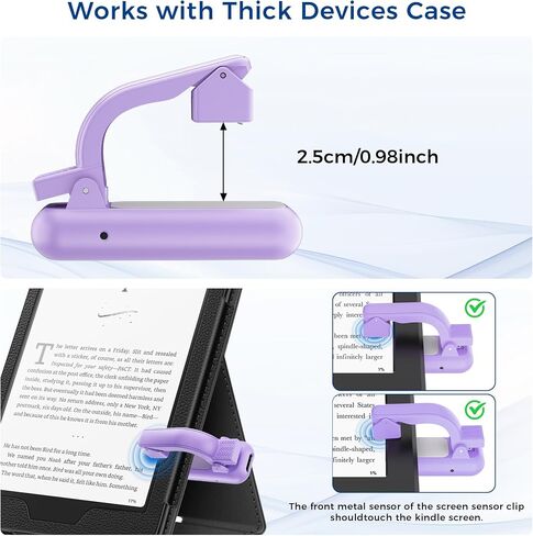 Page Turner Ring for Kindle Paperwhite/Fire HD Tablet, Works with Thick Case, Ereader Clicker Accessories Compatible with Colorsoft Scrible iPad iPhone, Reading in Bed Gifts for Readers in Kuwait