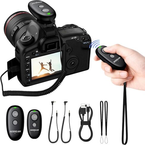AODELAN USB-C Rechargeable Wireless Camera Remote Shutter Release for Canon | EOS RP R6 Rebel T7 T6 T5 T3 SL2 5D Mark II III IV 6D Mark II 7D Mark II 7D Series 5D Series in Kuwait