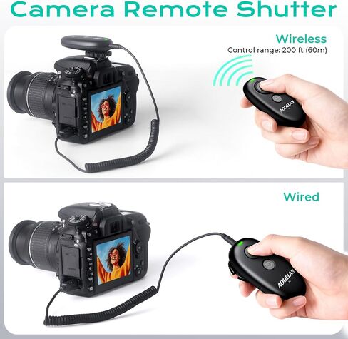 AODELAN USB-C Rechargeable Wireless Camera Remote Shutter Release for Canon | EOS RP R6 Rebel T7 T6 T5 T3 SL2 5D Mark II III IV 6D Mark II 7D Mark II 7D Series 5D Series in Kuwait