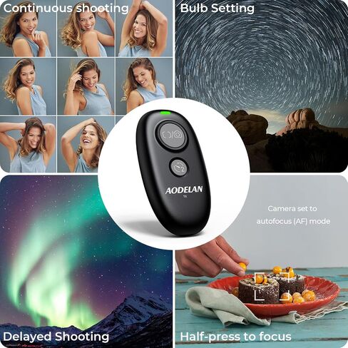 AODELAN USB-C Rechargeable Wireless Camera Remote Shutter Release for Canon | EOS RP R6 Rebel T7 T6 T5 T3 SL2 5D Mark II III IV 6D Mark II 7D Mark II 7D Series 5D Series in Kuwait