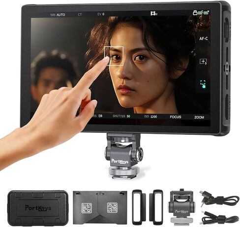 Portkeys LH5C 5.4" Camera Field Monitor 4K HDMI Input, Camera Control Touch to Focus for FX2/FX3/FX30/A6700/A7S III/A7M IV, R5/6/7/8, GH6/BGH1/S5, 3D LUT Waveform Focus Peaking DSLR Monitor in Saudi Arabia