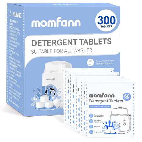 MOMFANN 300 Professional Deep Cleaning Detergent Tablets for All Baby Bottle Washers, Washer Tablets for Bottle Washer and Sterilizer and Dryer, Easy to Use in Kuwait