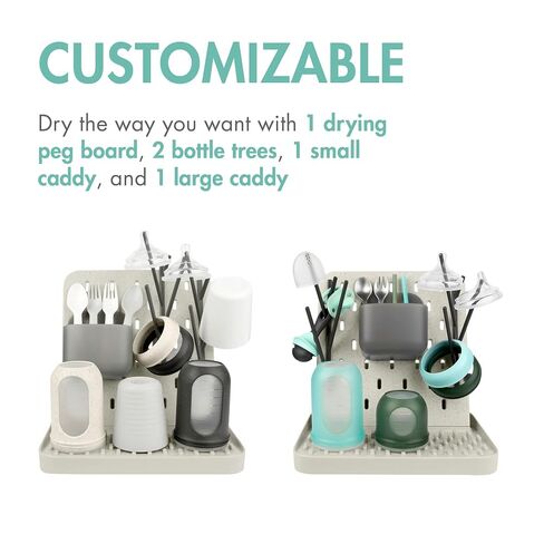 Boon Groove Vertical Baby Bottle Drying Rack - Customizable Drying Rack for Bottles, Toddler Cups, and Baby Accessories - Baby Bottle-Feeding Supplies - Holds 6 Baby Bottles in Kuwait