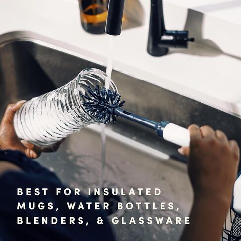 Brite by Scotch-Brite Limited Edition 2-in-1 Straw and Bottle Brush Set, Sleek and Stylish Bottle Cleaner Brush with 360-Degree Bristles and Hidden Straw Brush in Kuwait