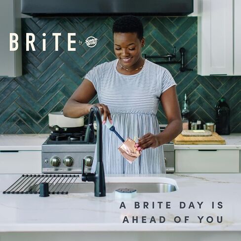 Brite by Scotch-Brite Limited Edition 2-in-1 Straw and Bottle Brush Set, Sleek and Stylish Bottle Cleaner Brush with 360-Degree Bristles and Hidden Straw Brush in Kuwait