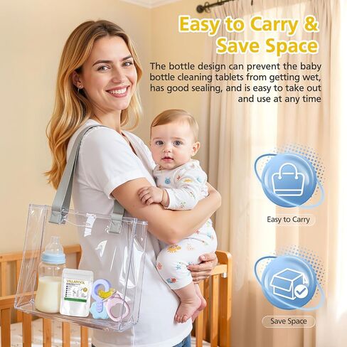 180 Detergent Soap Tablets For All Brands Baby Bottle Washers | Compatible with Baby Brezza Grownsy Momcozy Papablic Washer, Effective Cleaning & Gentle Formula, 3-Month Supply in Kuwait