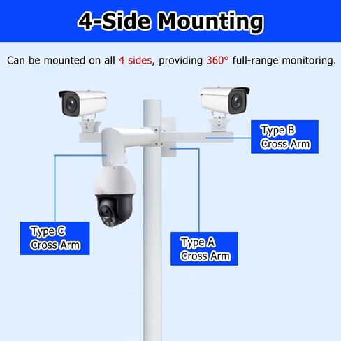 This Adjustable CCTV Pole Stand with 4 Wheels & Storage Box, 2-Section Security Camera Mount, Heights: 7.5-14.8ft, Perfect for Surveillance Systems & Outdoor Use in Kuwait