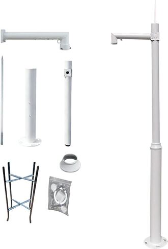 This Security Camera Pole, Galvanized Steel All-Weather Surveillance Stand with Lightning Rod for Parking Lot and Barn CCTV Cameras in Kuwait