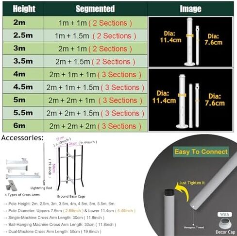 This Adjustable Surveillance Pole for Security Cameras with Brackets and Rebar Cage in Kuwait