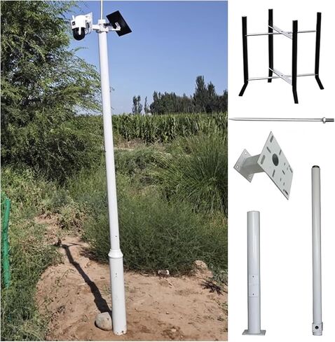 This Outdoor Security Camera Pole, Adjustable Detachable Surveillance Stand for Factory, Farm, School, Warehouse, Street - 10ft (300cm) Segmented Holder Column in Kuwait