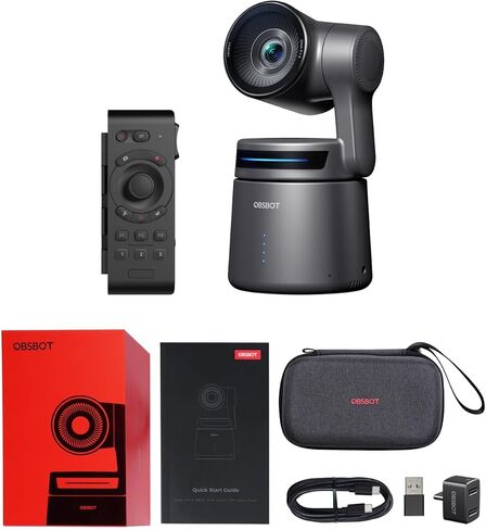 OBSBOT Tail Air NDI Streaming Camera 4K, AI Tracking PTZ Camera | Intelligent APP, Gesture Control, HDMI/USB-C/Wireless Webcam, Live Streaming Cameras (Tail Air (NDI Activated)) in Kuwait