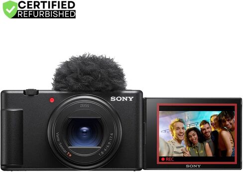 Sony ZV-1 II Vlog Camera with 4K Video & 20.1MP for Content Creators and Vloggers Black ZV-1M2/B (Renewed) Bundle with Deco Gear Case + Extra Battery + 64GB Card + HDMI Micro Cable + Accessories Kit in Kuwait