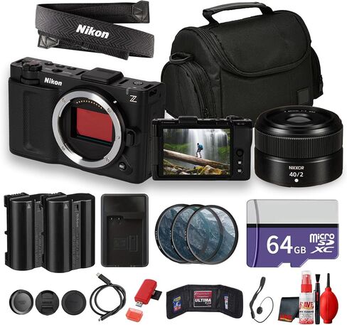 Nikon ZR 6K Cinema Camera Bundle + NIKKOR Z 40mm f/2 Lens, Bag, 64GB Memory Card, Cleaning Set, + More Creator Package for Portrait, Video, Travel in Kuwait