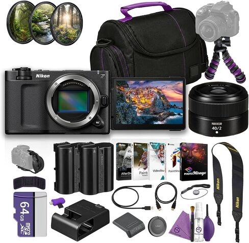 Nikon ZR Full Frame Cinema Camera 6K60 Video Bundle with NIKKOR Z 40mm Lens Battery EN EL15C + Camera Bag + Filter Kit + 64GB UHS-I Memory Card + More in Kuwait