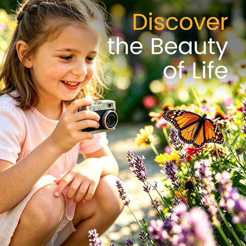 Small Digital Camera HD-1080p, 8GB Memory Card, Dual Travel Keychains Charm | 0.96" Screen Point-and-shoot Mini Digital Camera with 5 Filters, Pocket Size Camcorder Gadget, OTG Adapter, Beginnners Gift in Kuwait