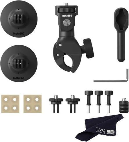 Insta360 Motorcycle Bundle New Version-Complete Mounting Kit X5/X4 Air/X4/X3/X2/Cameras | Compatible with ACE PRO2/GO 3S/Go Ultra, DJI OSMO Action 6/5/4and GoPro 13/12/11/MAX2(with Action Selfie) in Kuwait