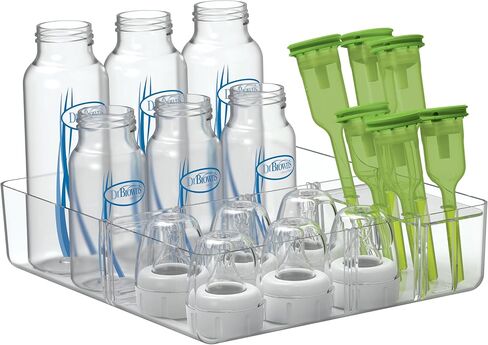 Dr. Brown's Baby Bottle Storage Tray, BPA-Free, Green | Storage Tray with Customizable Compartments, to Organize Baby Bottles, Parts, and Accessories in Kuwait