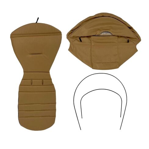Replacement Canopy Cover and Seat Liner Set Compatible with YOYO2 / YOYO+ Strollers, Includes 2 Support Rods, Waterproof Double-Layer Fabric Stroller Accessories Kit (Khaki) in Kuwait