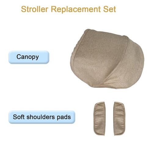 Replacement Canopy Compatible with Doona+/i - Stroller Sun Shade & Shoulder Pads Set - Machine Washable, Soft Fabric - Refresh Your Ride (Brown) in Kuwait