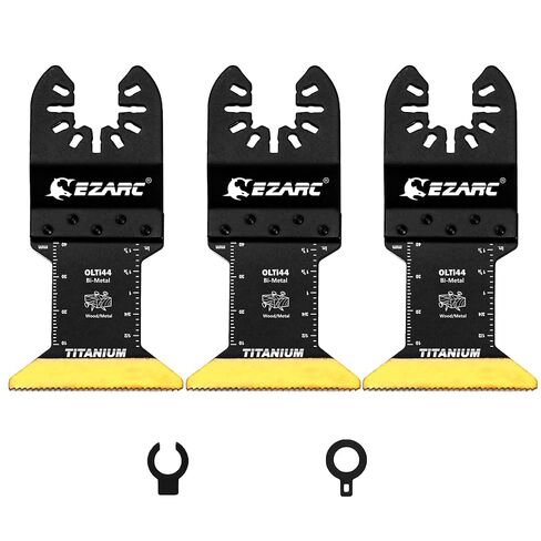 EZARC Titanium Oscillating Tool Blades, Oscillating Multitool Blades for Metal, Wood Nails, Screws Cutting, Plastic, 3 Pack in Kuwait