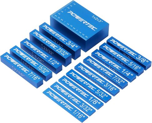 POWERTEC Push Block and Push Stick Set Fits Table Saws, Router Tables, Band Saws & Jointers, Dual Ergonomic Handles w/Max Grip, Wood Pusher Reduces Kickback & Increases Safety. 5PK (71009V) in Kuwait