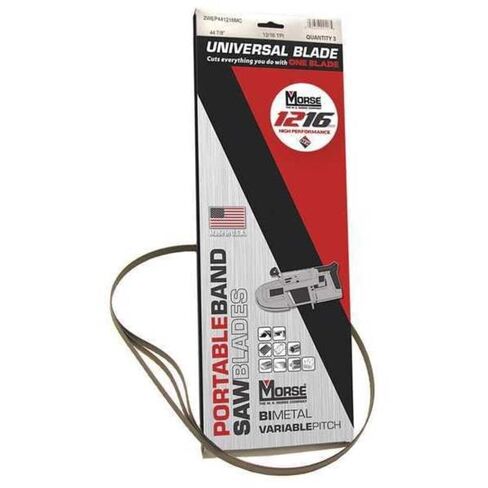 Morse 1216 Bimetal Portable Bandsaw Blade, 44-7/8 x 1/2 x .020 x 12/16 TPI, 3 Pack (002738/ZWEP441216MC) in Kuwait
