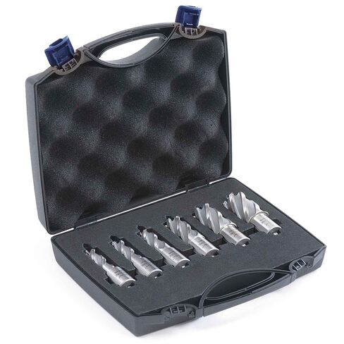 Evolution Power Tools Annular Cutter Kit for Magnetic/Mag Drills, 1 Inch Depth Drill Bit, Mixed Width 7/16 to 1-1/8 Inch, Carry Case Included, Set of 12 in Saudi Arabia