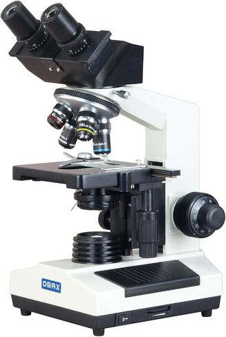OMAX MD827S30 3MP Digital Integrated Microscope with Halogen Illumination - 40X-2000X Magnification - Compound Binocular Microscope - Ideal for Clinics, Vets & Classrooms in Kuwait
