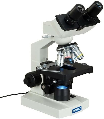 OMAX 40-2500X LED Digital Binocular Compound Microscope USB Camera + Blank Slides + Covers + Lens Paper in Kuwait
