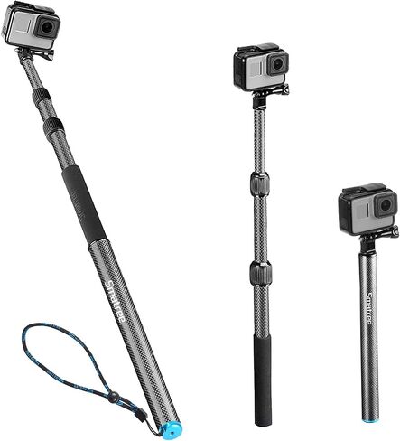 Smatree Carbon Fiber Detachable Extendable Floating Pole Selfie Stick Compatible for GoPro Hero 13/12/11/10/9/8/7/6/5/4/3 Plus/3/Session/GoPro MAX/AKASO EK7000,DJI OSMO Action 5 Pro /4/3/2 Camera | For GoPro Hero 13/12/11/10/9/8/7/6/5/4/3 Plus/3/Session/G in Kuwait