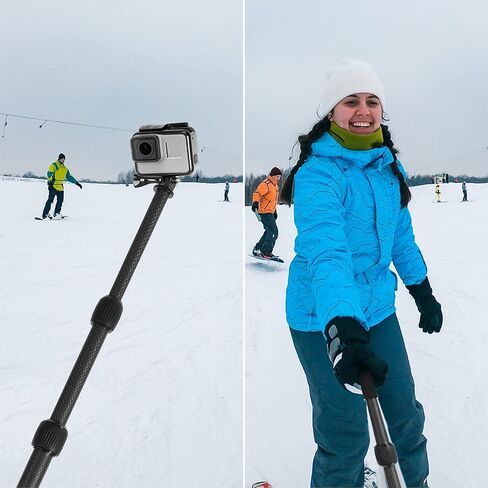 Smatree Carbon Fiber Detachable Extendable Floating Pole Selfie Stick Compatible for GoPro Hero 13/12/11/10/9/8/7/6/5/4/3 Plus/3/Session/GoPro MAX/AKASO EK7000,DJI OSMO Action 5 Pro /4/3/2 Camera | For GoPro Hero 13/12/11/10/9/8/7/6/5/4/3 Plus/3/Session/G in Kuwait