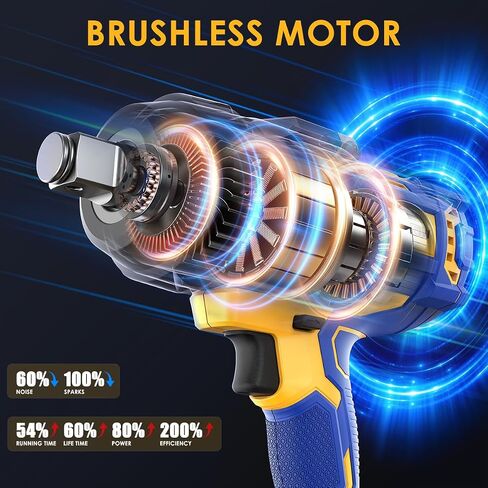 ACROPOW Cordless Impact Wrench 3/4" for DEWALT 20V Battery | High Torque 1850FT-LBS Brushless Impact Driver, Auto-Stop Reverse, Variable Speed, Heavy Duty Impact Gun (Bare Tool) in Kuwait