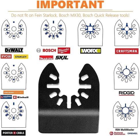 Titanium Oscillating Saw Blades, Diagtree 20PCS Titanium Oscillating Multitool Blades for Metal, Wood and Plastic, fit Dewalt Milwaukee Ryobi Fein Dremel Bosch Rockwell Ma Kita Porter Cable in Kuwait