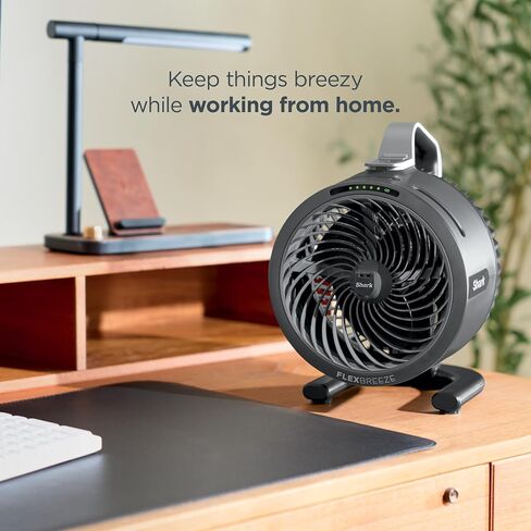 All-New Shark FlexBreeze HydroGo Pro Fan, Indoor & Outdoor Powerful Cooling Fan with Dry-Touch Mist, Portable Cordless & Corded, Long Battery Runtime, 5 Speeds, Dune, FA056GY1 (2026 Release) in Kuwait